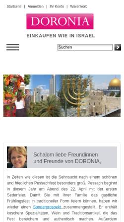 Vorschau der mobilen Webseite www.doronia-shop.de, Doronia Import - Export GmbH