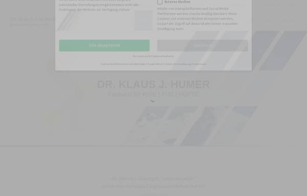 Vorschau von www.knie-chirurgie.at, Dr. Klaus J. Humer - Kniechirurgie und Sportmedizin