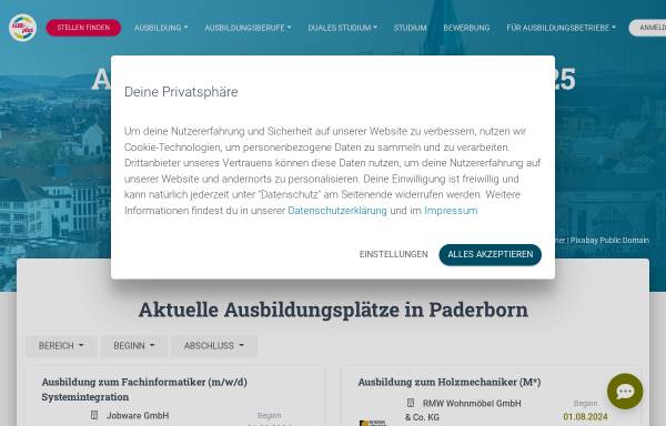 Vorschau von www.aubi-plus.de, Ausbildungsoffensive Hochstift