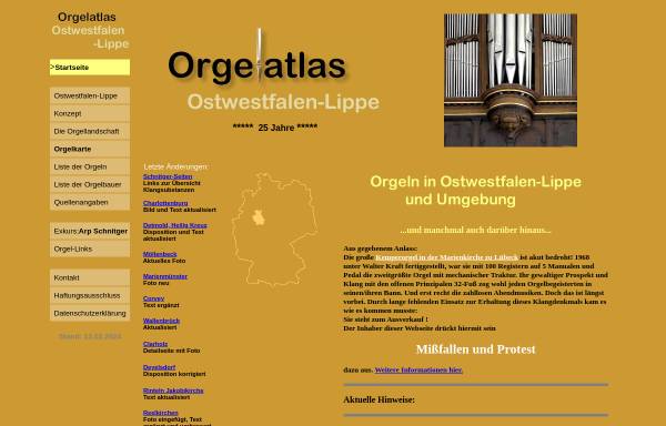 Vorschau von www.orgel-owl.de, Orgelatlas Ostwestfalen-Lippe