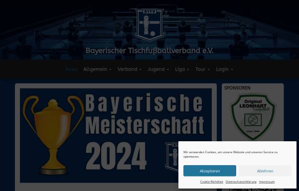 Vorschau von www.btfv.de, Bayerischer Tischfussballverband