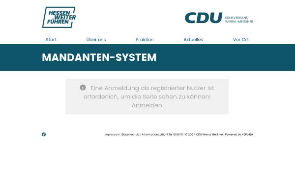Vorschau von www.cdu-werra-meissner.de, CDU Stadtverband Sontra