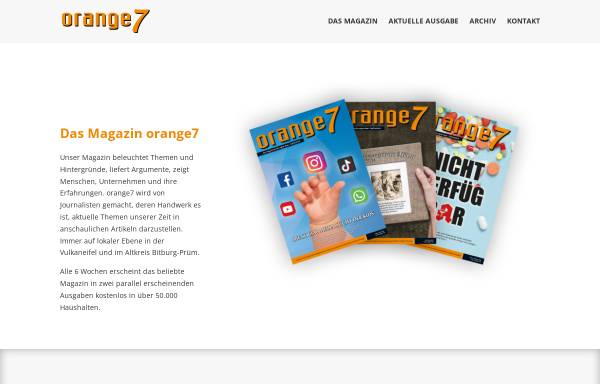 Vorschau von orange-7.de, Orange7 Online-Portal