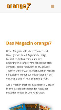 Vorschau der mobilen Webseite orange-7.de, Orange7 Online-Portal