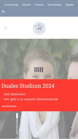Vorschau der mobilen Webseite www.welfenakademie.de, WelfenAkademie
