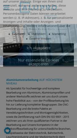 Vorschau der mobilen Webseite www.alupro.de, Alupro GmbH & Co. KG