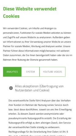 Vorschau der mobilen Webseite www.dav-siegerland.de, Deutscher Alpenverein - Ortsgruppe Hachenburg / Sektion Siegerland