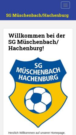Vorschau der mobilen Webseite www.sg-mueschenbach.de, SG + JSG Müschenbach-Hachenburg