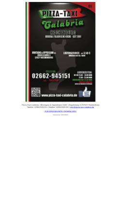 Vorschau der mobilen Webseite www.pizza-taxi-calabria.de, Pizza Taxi Calabria