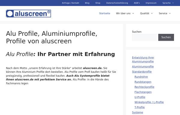 Vorschau von www.aluscreen.de, Aluscreen e.K.