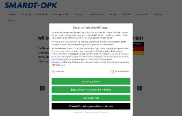 Vorschau von www.opk.de, Opk Kälte- und Klimatechnik AG