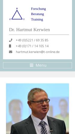 Vorschau der mobilen Webseite www.dr-kerwien.de, Dr. Hartmut Kerwien