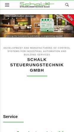 Vorschau der mobilen Webseite www.schalk.de, Schalk Steuerungstechnik GmbH