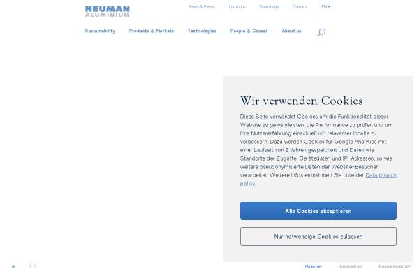 Vorschau von www.neuman.at, Neuman Aluminium Gruppe