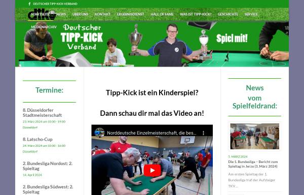 Vorschau von dtkv.info, DTKV - Deutscher Tipp-Kick Verband