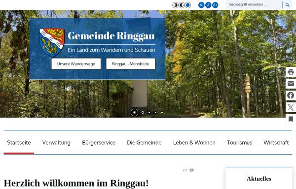 Vorschau von www.ringgau.de, Gemeinde Ringgau