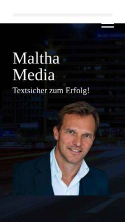 Vorschau der mobilen Webseite www.maltha-media.de, Maltha Media Sylvio Maltha Fischbach