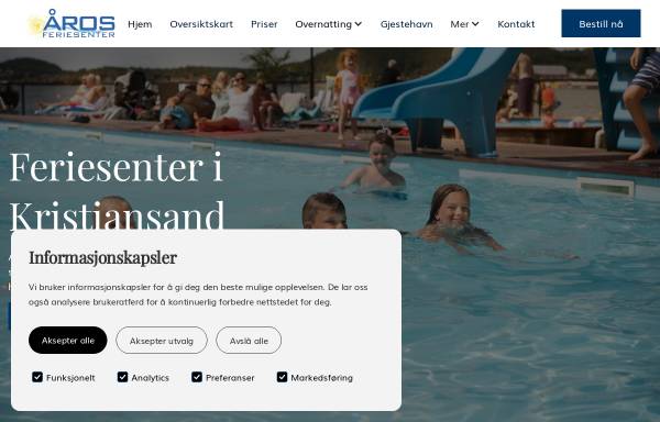 Vorschau von www.aaros.no, Søgne, Åros Feriencenter.