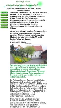 Vorschau der mobilen Webseite www.ferienhof-hahn.de, Ferienhof Hahn