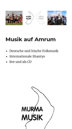 Vorschau der mobilen Webseite www.murma.de, Murma Musik