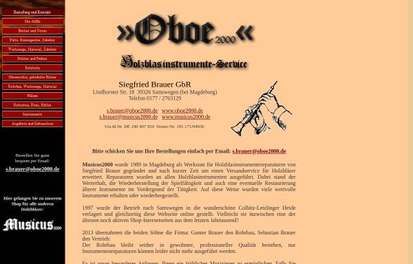 Vorschau von www.oboe2000.de, Oboe200 - Siegfried Brauer GbR