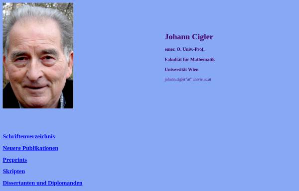 Vorschau von homepage.univie.ac.at, Cigler, Johann