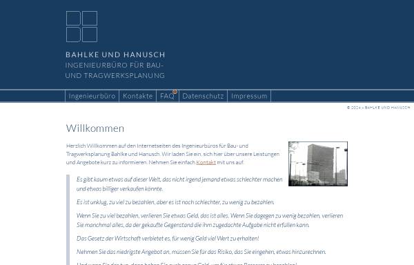 Vorschau von www.bahlke-hanusch.de, Bahlke und Hanusch