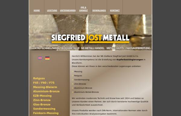 Vorschau von www.jost-metall.de, Siegfried Jost GmbH & Co.