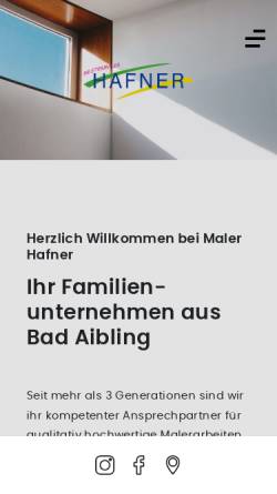 Vorschau der mobilen Webseite www.maler-hafner.de, Karl Hafner GmbH