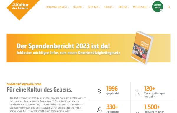 Vorschau von www.fundraising.at, Fundraising Verband Austria