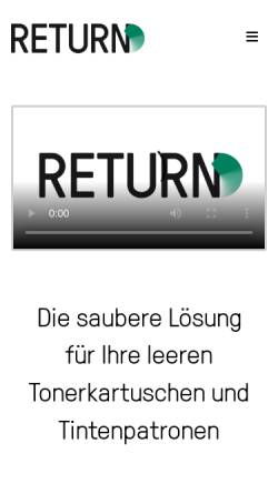 Vorschau der mobilen Webseite www.return-recycling.de, Return GmbH