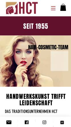 Vorschau der mobilen Webseite www.haircosmeticteam.de, Hair-Cosmetic-Team GmbH