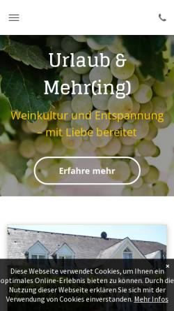 Vorschau der mobilen Webseite www.alt-mehring.com, Gästehaus Alt Mehring GbR