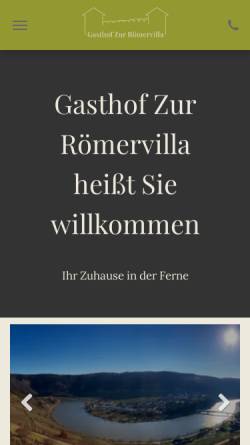 Vorschau der mobilen Webseite www.roemervilla.de, Gasthof Zur Römervilla
