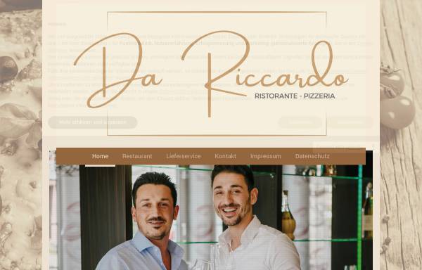 Vorschau von www.da-riccardo.de, Ristorante - Pizzeria Da Riccardo