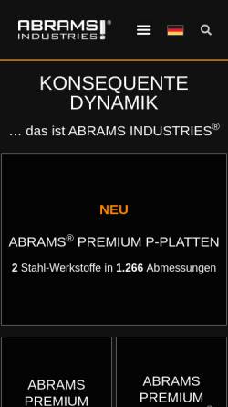 Vorschau der mobilen Webseite www.premium-stahl.de, Abrams Premium Stahl