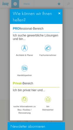 Vorschau der mobilen Webseite www.knauf.de, Knauf Gips KG
