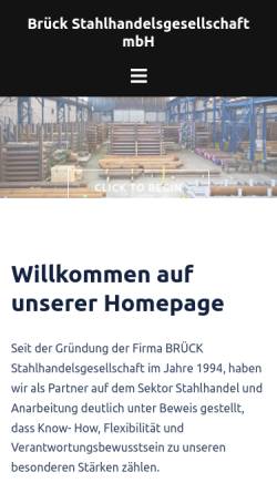 Vorschau der mobilen Webseite brueck-stahlhandel.de, Brück Stahlhandelsgesellschaft mbH