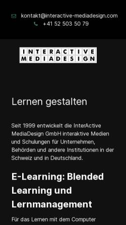 Vorschau der mobilen Webseite www.interactive-mediadesign.com, Interactive Mediadesign