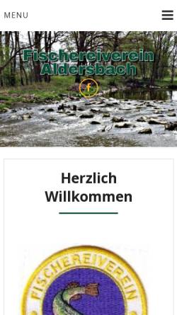 Vorschau der mobilen Webseite fischereiverein-aldersbach.de, Fischereiverein Aldersbach