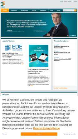 Vorschau der mobilen Webseite www.ede.de, E/D/E Einkaufsbüro Deutscher Eisenhändler GmbH