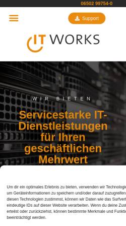Vorschau der mobilen Webseite www.itworks.info, ITworks Systemhaus GmbH