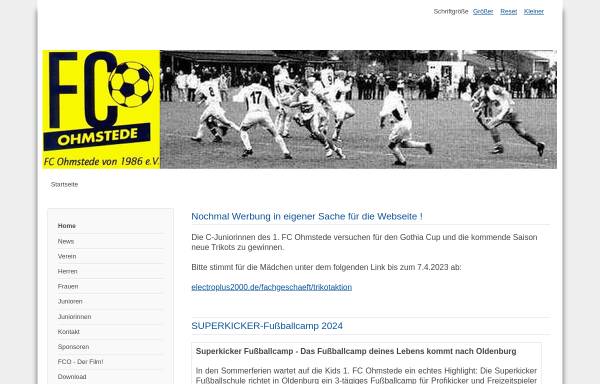 Vorschau von www.1fc-ohmstede.de, 1. FC Ohmstede