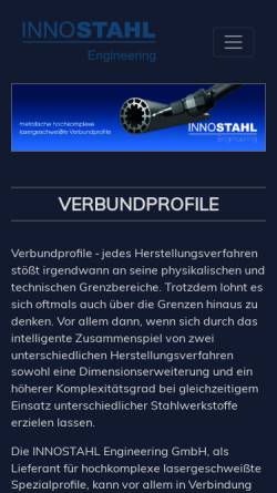 Vorschau der mobilen Webseite www.innostahl.de, INNOSTAHL GmbH