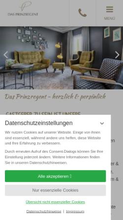 Vorschau der mobilen Webseite www.prinzregent-edenkoben.de, Hotel Prinzregent