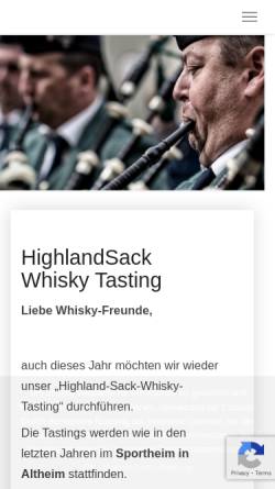 Vorschau der mobilen Webseite www.highlandsack.de, HighlandSack e.V. Kanzach