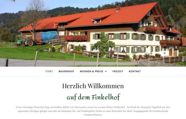 Vorschau von www.finkelhof.de, Finkelhof - Ferien auf dem Bauernhof