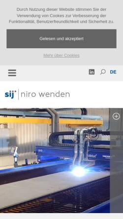 Vorschau der mobilen Webseite www.niro-wenden.de, NIRO-Wenden GmbH
