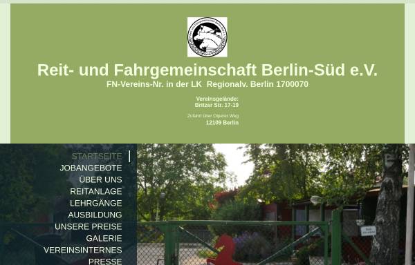 Vorschau von www.ruf-berlin-sued.de, Reit- und Fahrgemeinschaft Berlin Süd e. V.