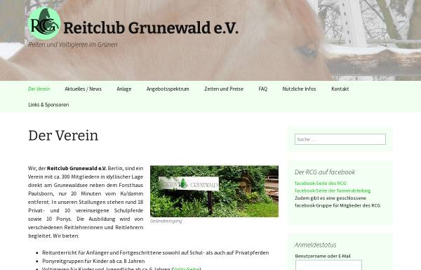 Vorschau von reitclub-grunewald.de, Der Reitclub Grunewald e. V.